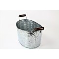 1086- FDL HAMMERED SILVER SMALL TUB